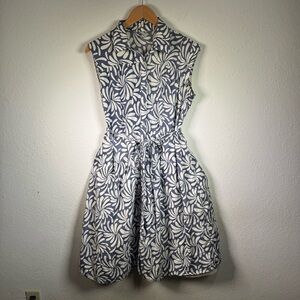 Merona Black and White Pleated Midi Dress